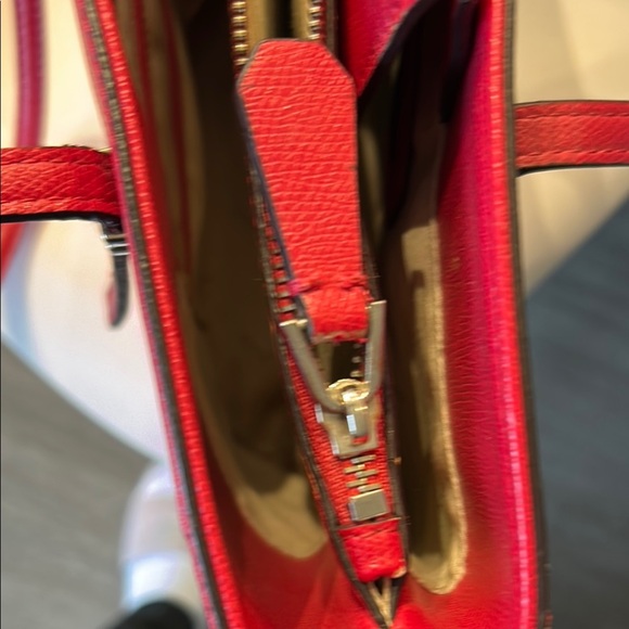 Guess Red Tote Bag with Silver Emblem - Picture 11 of 15